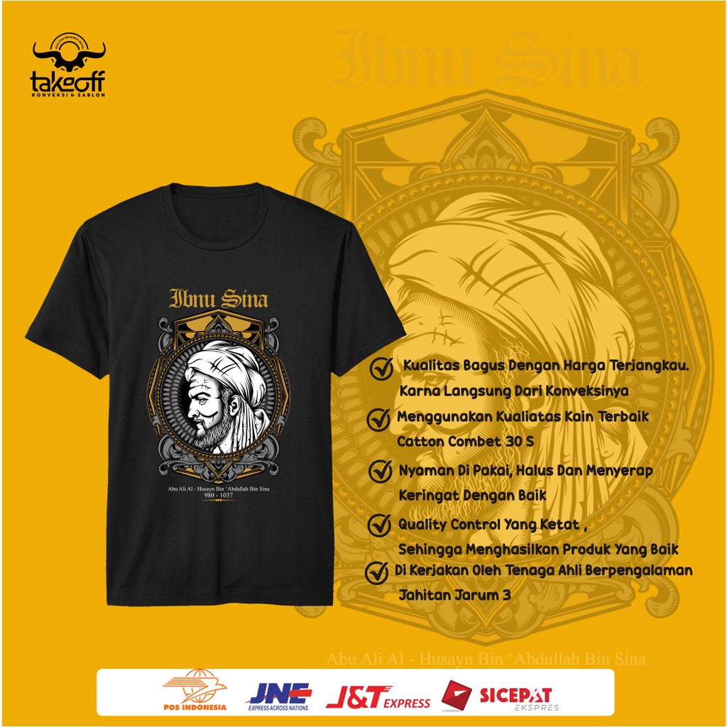 KAOS DAKWAH TEMA IBNU SINA KAOS PRIA WANITA KAOS BRAND ISLAMI KAOS VIRAL KEKINIAN