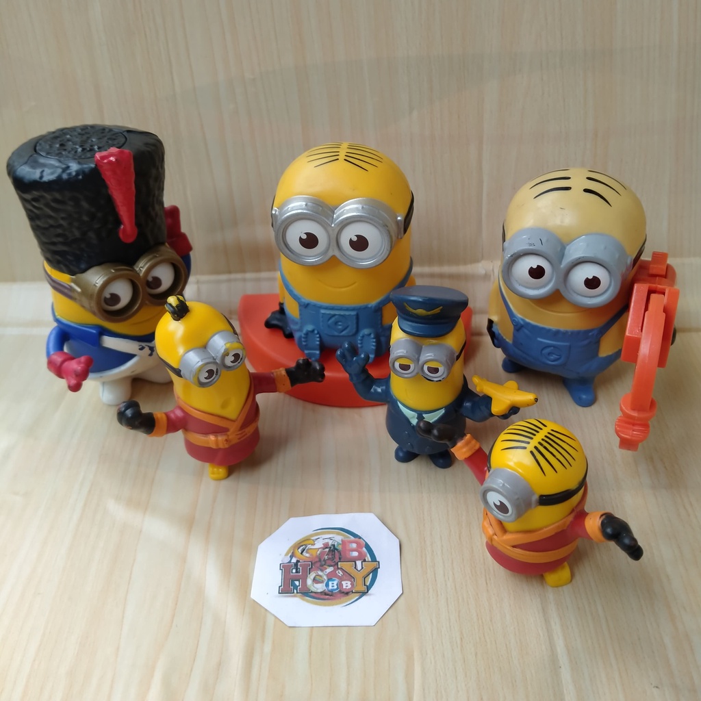 Set Paket Mainan Toys Minions Mcd Campur Mix Second McDonalds Murah
