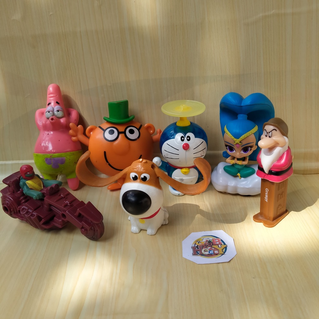 Set Paket Mainan Toys Mcd Campur Mix Second McDonalds Patrick Pez Jini
