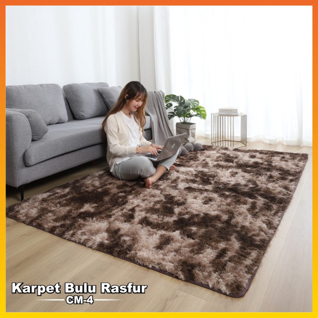 Karpet Bulu Lantai Ukuran 120x180CM Anti Slip Minimalis Karpet Ruang Tamu