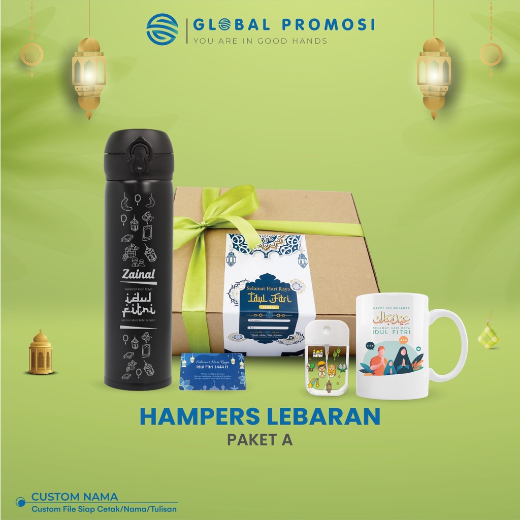 Hampers Lebaran Hari Raya Idul Fitri Bingkisan PAKET A  Custom Tumbler Niagara Grafir  Nama/Logo Jakarta - Global Promosi