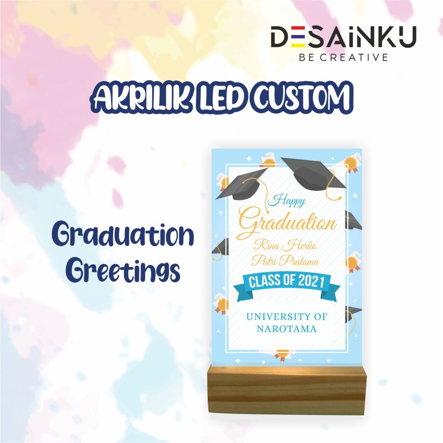 LAMPU AKRILIK KADO GRADUATION SERIES