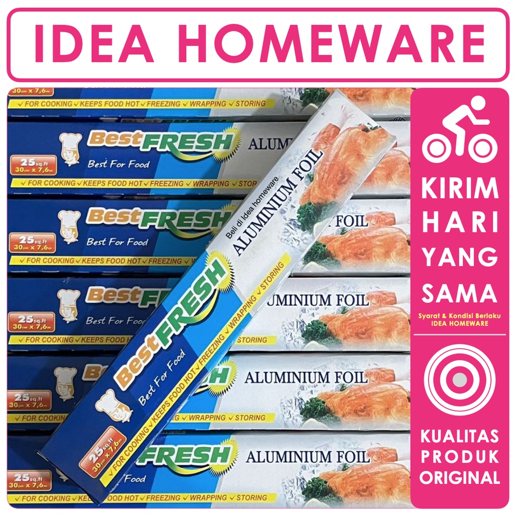 

Alumunium Foil Roll Untuk Makanan Food Grade 30 cm X 7,6 M