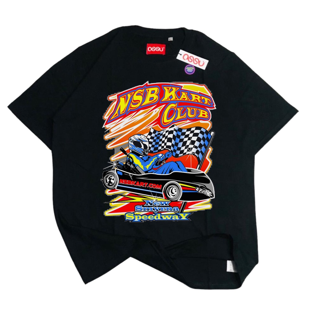 Ossu T-shirt Nascar NSB KART CLUB Vintage 90s | Kaos Vintage Nascar Dewasa | T shirt Kaos Nascar Vin