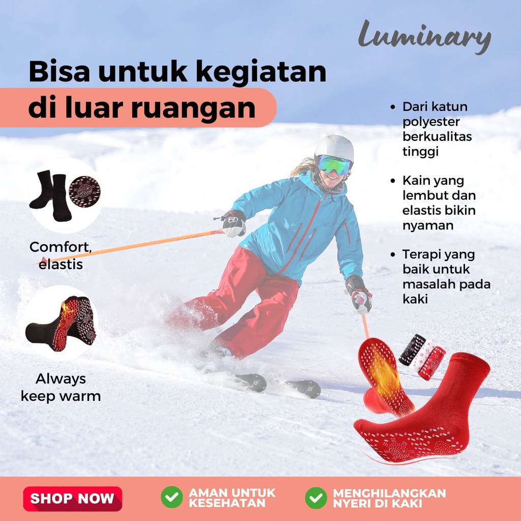 Kaos Kaki Terapi Pemanas Penghangat Foot Support Tourmaline Magnetic Therapy Anti Pegal Bau Bengkak Nyaman dan Aman Miracle Copper Compression Socks Meningkatkan mikrosirkulasi Alat Bantu  Refleksi Akupuntur menghilangkan kelelahan dan meredakan sakit mel