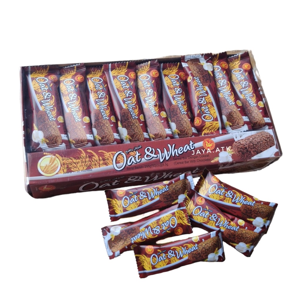 OAT CEREAL BAR BISKUIT GANDUM OAT &amp; WHEAT 30 PCS COKELAT SUSU CHEN LIANG JI SEREAL BAR