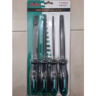 Kikir Matras 6" Set 4pcs Merk WIPRO Kikir 6" Set Matras 4 pcs KB4 - 6 Kikir WIPRO 6" Set Kikir Besi 