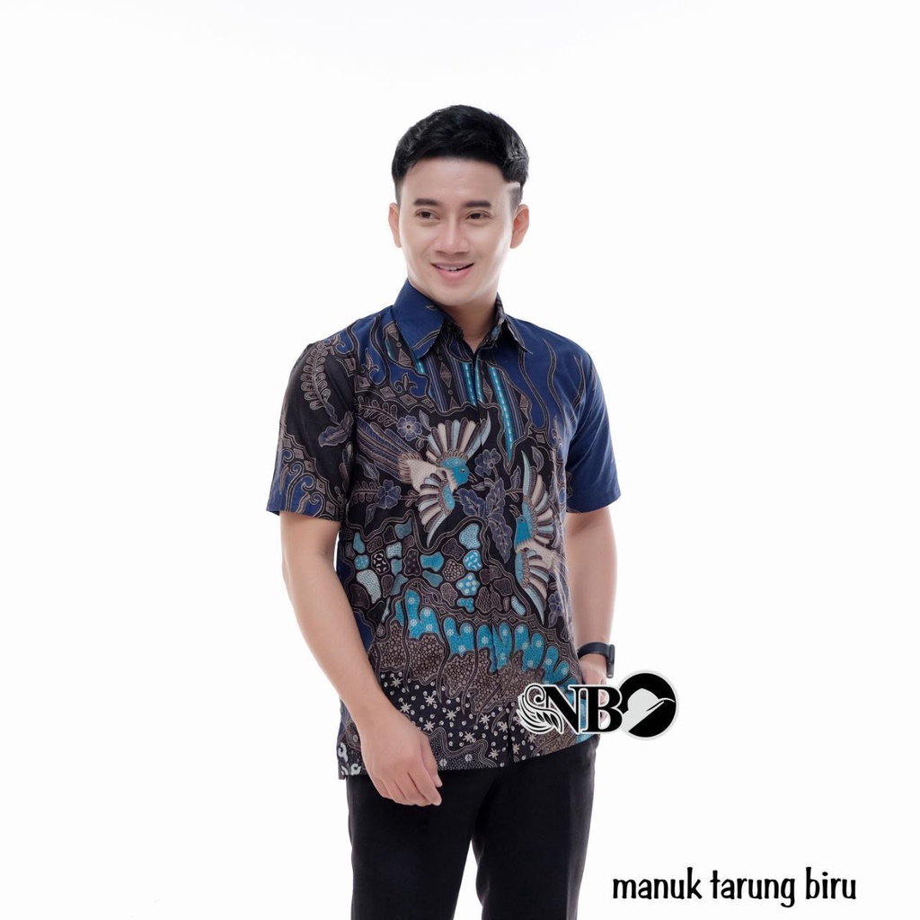 Hem Batik Pria Lengan Pendek - Baju Batik Pria Lengan Pendek M L XL XXL