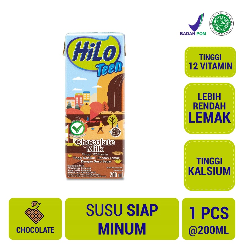 

[ 3 pcs ] HiLo Teen Ready To Drink Chocolate 200ml