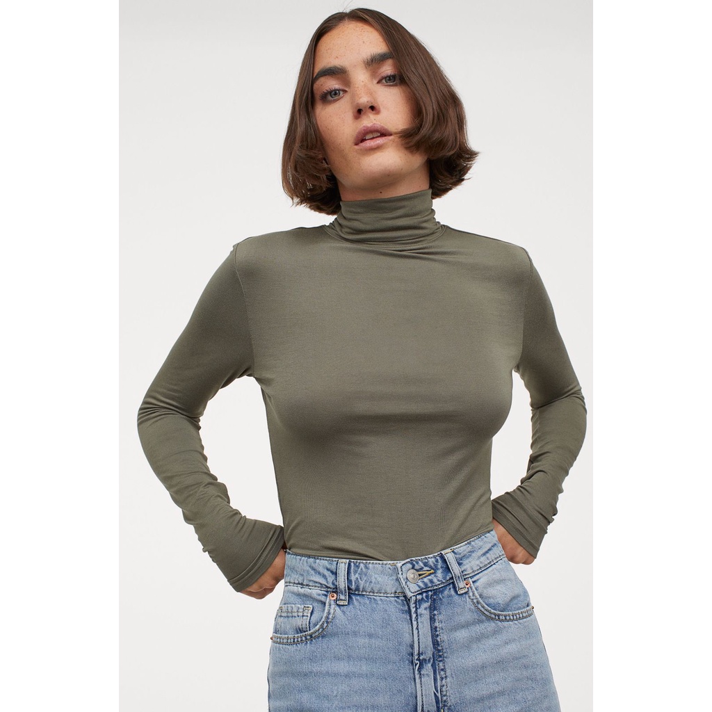 H&amp;M Cotton Highneck Top