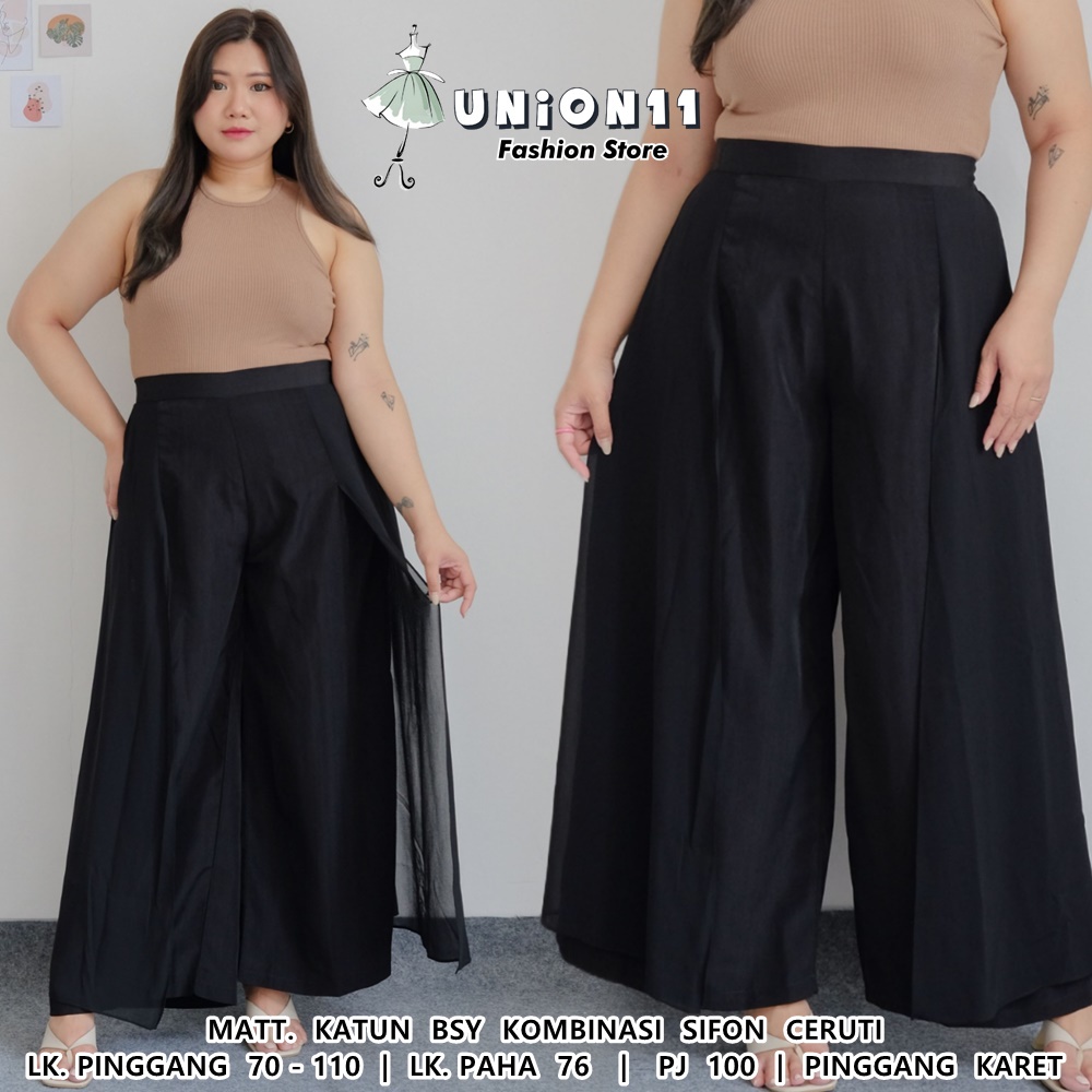 UNION11 - JUMBO PANTS WANITA / CELANA JUMBO WANITA / CELANA PANJANG WANITA MUAT BB 85 KG / KULOT JUMBO WANITA JISO