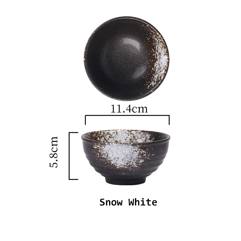 Mangkok Nasi Keramik Japanese Ceramic Rice Bowl Ukuran 11.5 - Black Series