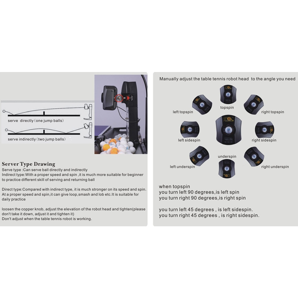 HUIPANG H600 PRO Robot Pingpong Table Tennis Machine Wireless Remote