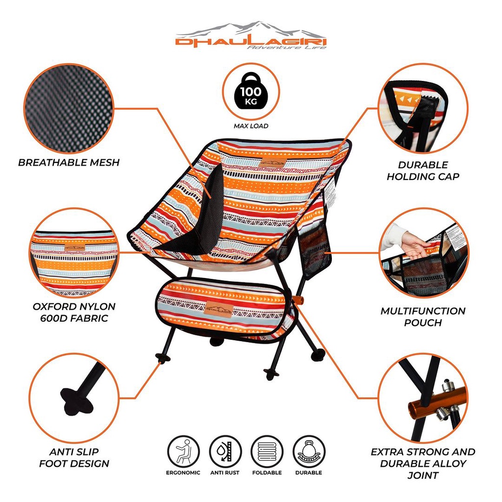 Kursi Outdoor Lipat Dhaulagiri Folding Chair FC 801