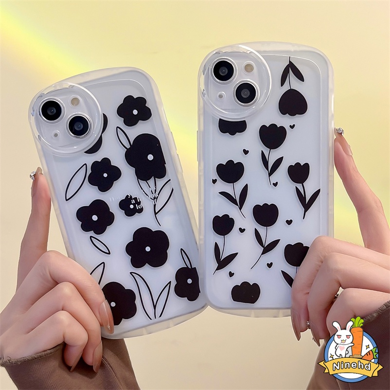 Soft Case Silikon Motif Lukisan Minyak Bunga Untuk Compatible for iPhone 14 13 12 11 Pro Max X XR XS Max SE 2020 iPhone 7Plus 8Plus 8 7 6 6s Plus Flower Oil Painting Simple Phone Case Soft Silicone All-inclusive Shockproof Phone Cover