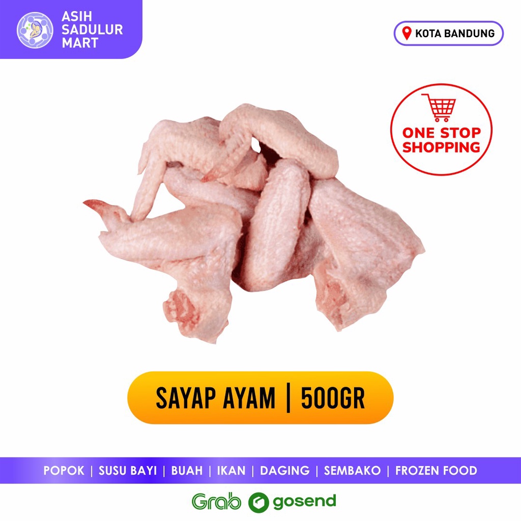 Daging Ayam Sayap Fresh 500gr Bandung | Asih Sadulur Mart