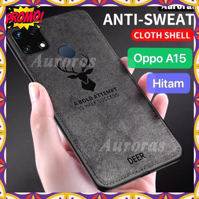Case Oppo A15S A15 Deer Emboidery Cover Silikon Casing Soft Case Hp