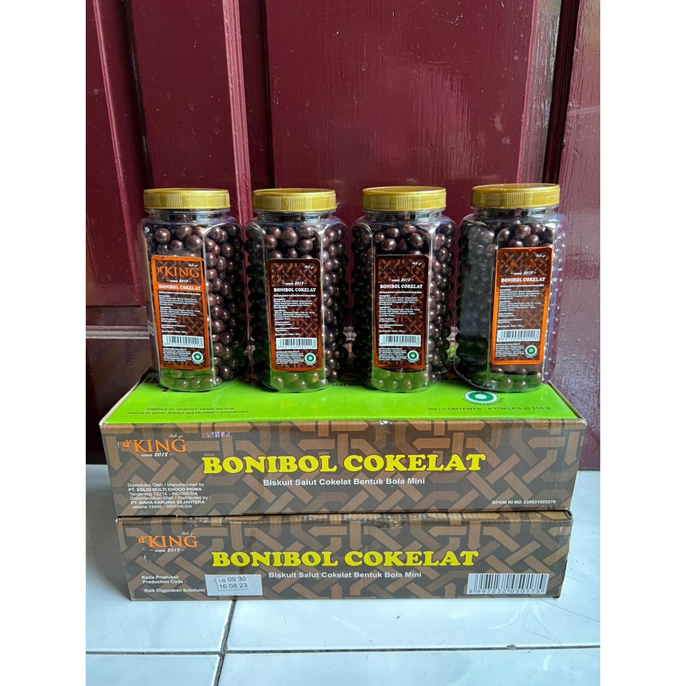 

[PER PAKET] BONIBOL COKLAT D'KING (ISI 4 TOPLES) BONIBOL BOLA BISKUIT TERMURAH SNACKY MEDAN