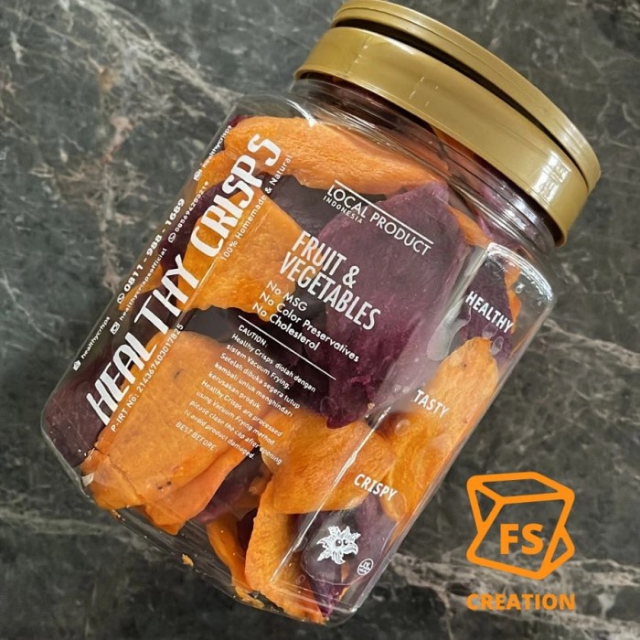 

HEALTHY CRISPS - UBI (ORGANIK) KERIPIK TOPLES BESAR