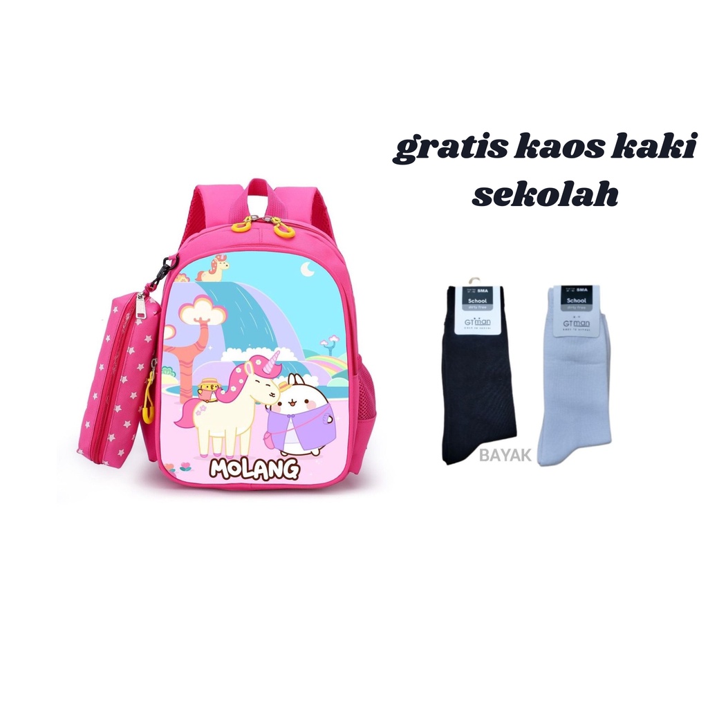 RAMADHAN SALE! Tas sekolah anak Molang /Tas anak perempuan/Tas anak perempuan TK SD/Tas bahu anak/Tas anak/Ransel anak/Tas anak