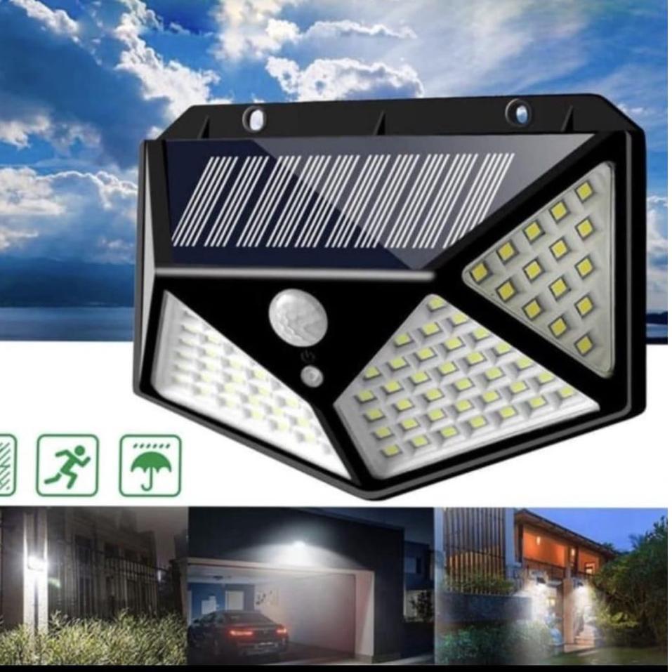 ⚡GROSIR⚡ LAMPU SOLAR CELL 100 LED LAMPU TAMAN OUTDOOR 100 LED/ LAMPU SENSOR TENAGA SURYA/LAMPU TAMAN