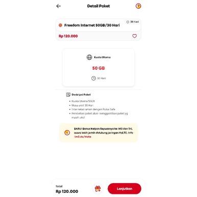 PROMO PAKET INDOSAT 50 GB hanya 100 Ribuan