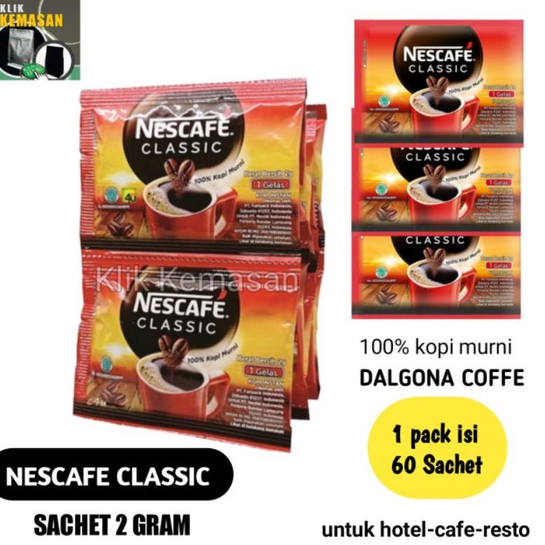 

♠ NESCAFE CLASSIC 2gr×60 | kopi instan sachet hotel cafe dalgona coffe