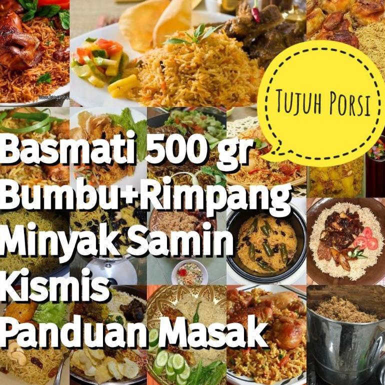 

[ SALE ] 8 porsi 600 gr (Beras 500 gr+samin+kismis+bumbu) Nasi Sultan.