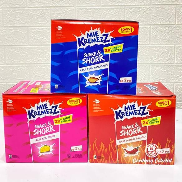 

Di⚡kon !! Mie Kremezz Shake & Shorr Box 1000 Isi 20+1 bungkus @16gr
