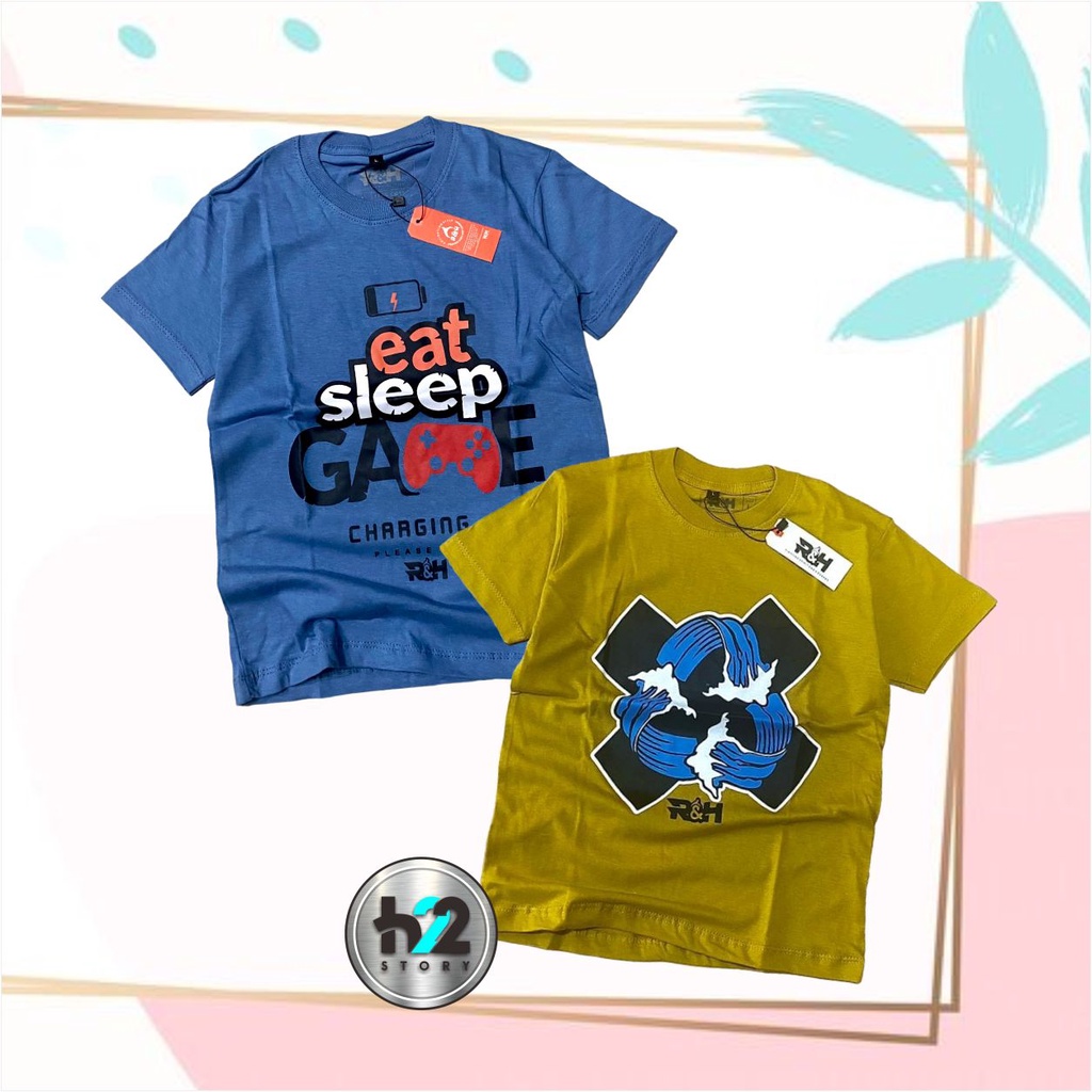 Paket 2 Kaos Anak Distro Baju Anak Distro Bahan Cotton 30S  Kekinian By H22Story