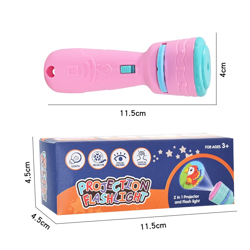 Mainan anak senter proyektor 32 Gambar - Mainan edukasi anak - fun flashlight - mainan anak senter lampu karakter 32 pola