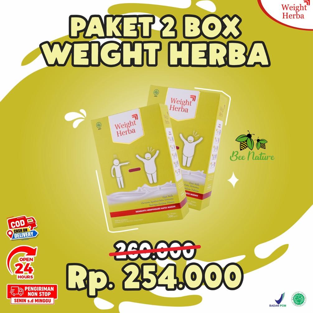 

Stok terbaru Paket 2 Box Weight Herba Susu Penambah Berat Badan Tanpa Gula Perlancar Saluran Pencernaan