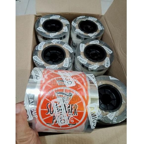 

HOT Plastik Lid Cup Sealer Amigo Merah isi 1.200 lembar