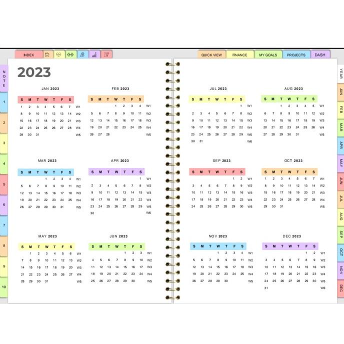

Ipad 2023 Digital Planner Calendar Notes - Goodnotes