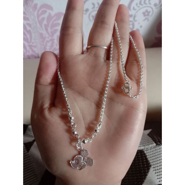kalung perak anak murni