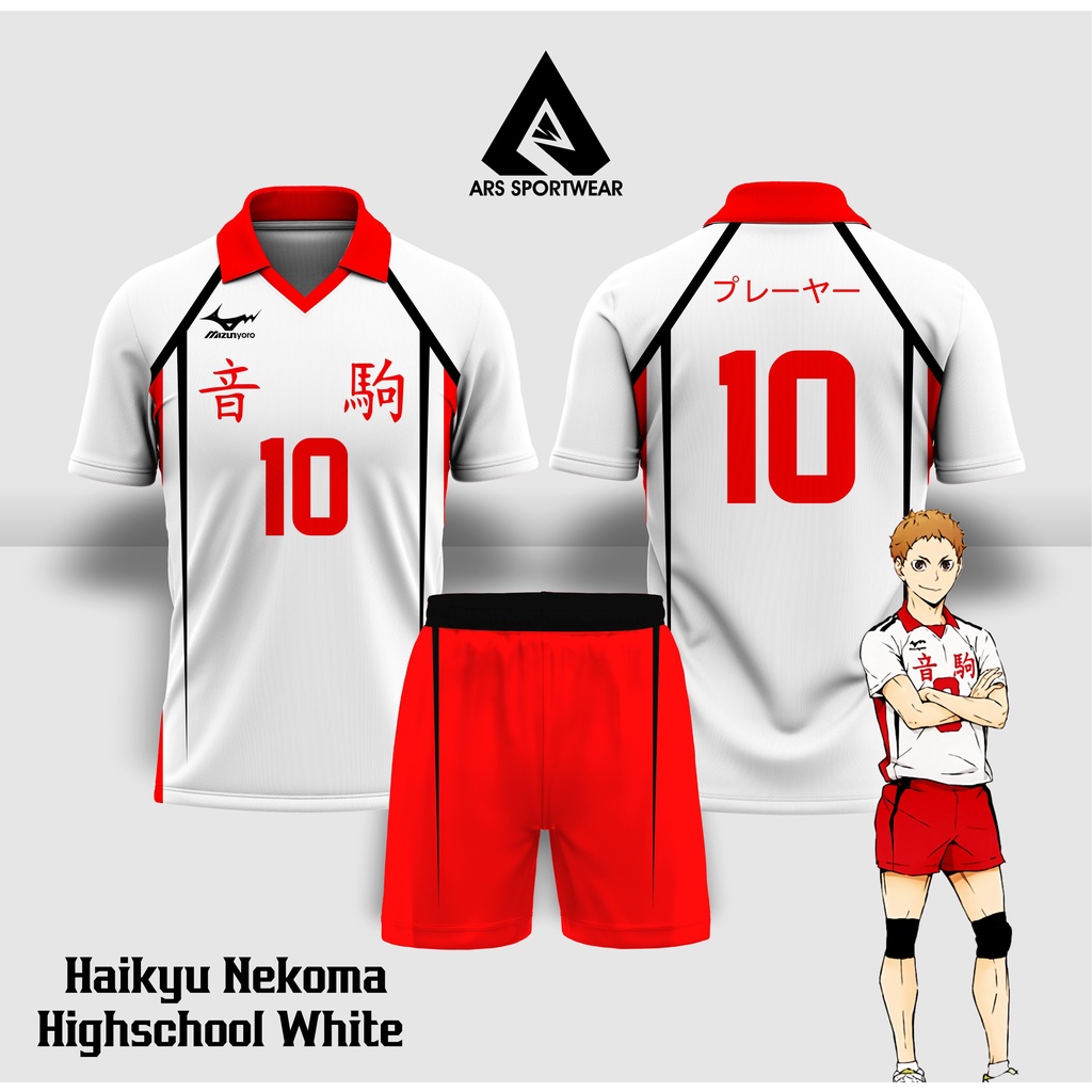 JERSEY FUTSAL & JERSEY SEPAK BOLA PRINTING ARS SERIES ANIME COSPLAY HAIKYU Nekoma