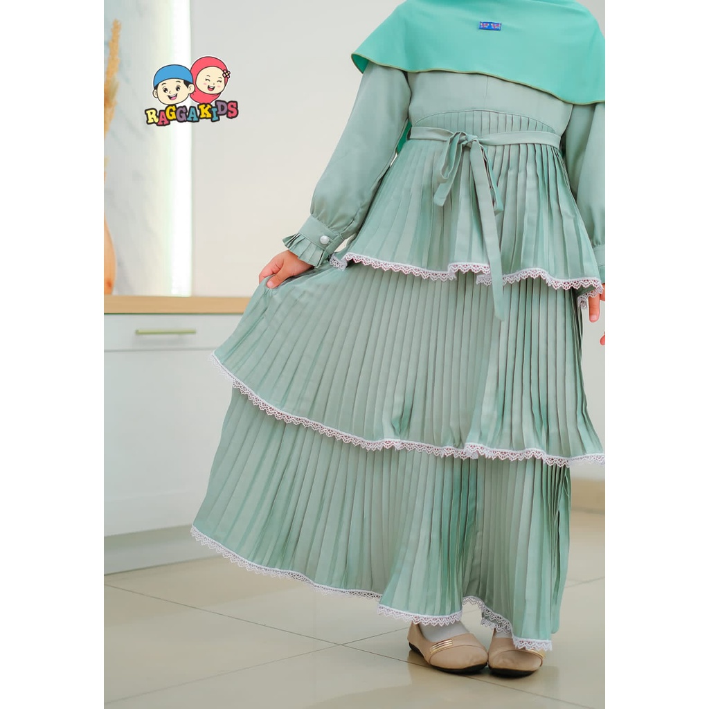 PAKAIAN GAMIS ANAK PEREMPUAN REMAJA TANGGUNG COUPLE PEREMPUAN MUSLIM TERBARU 2023 NYAMAN BRANDED RAGGAKIDS RG 48 Id ul Fitri Series