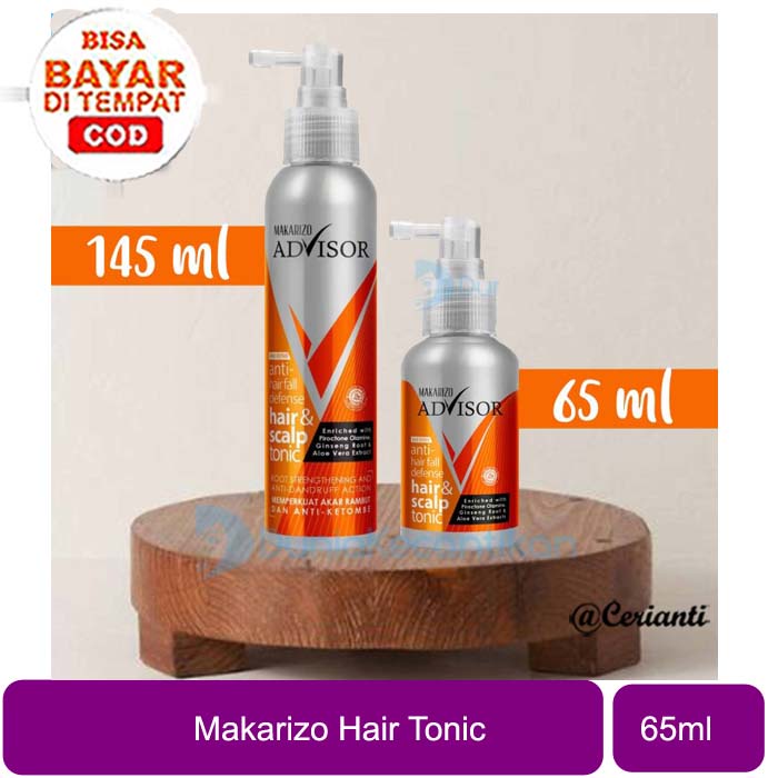 Makarizo Advisor Hair &amp; Scalp Tonic 145mL / Perawatan Rambut Rontok dan Ketombe / Anti Hair Fall_Cerianti