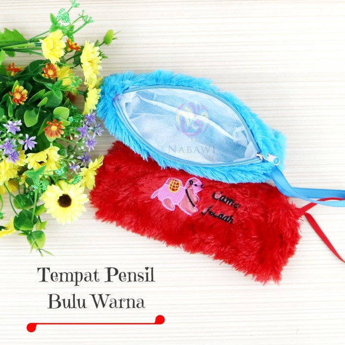 

TEMPAT PENSIL WARNA PENCIL CASE BULU GAMBAR ONTA BEST SELLER