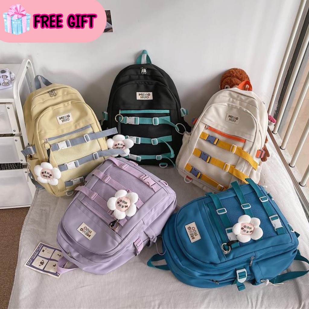 YOUBAGSHOP Tas Ransel sekolah korea 3 klip jaring 2022-119