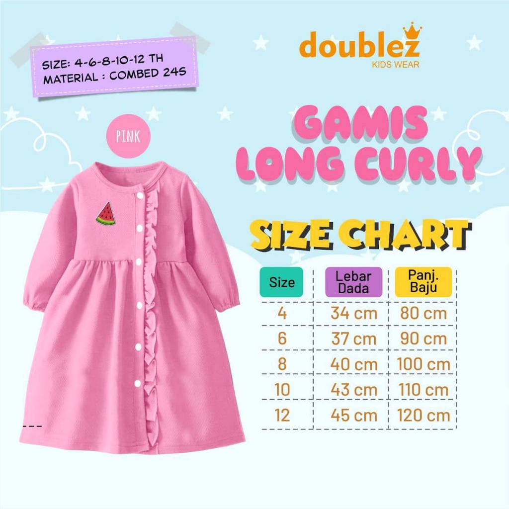 Gamis anak Long Curly by Doublez