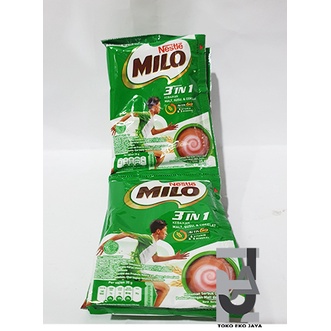 

Milo 3in1 1 Renceng isi 10 Sachet | Nestle 3 in 1 Coklat Cokelat