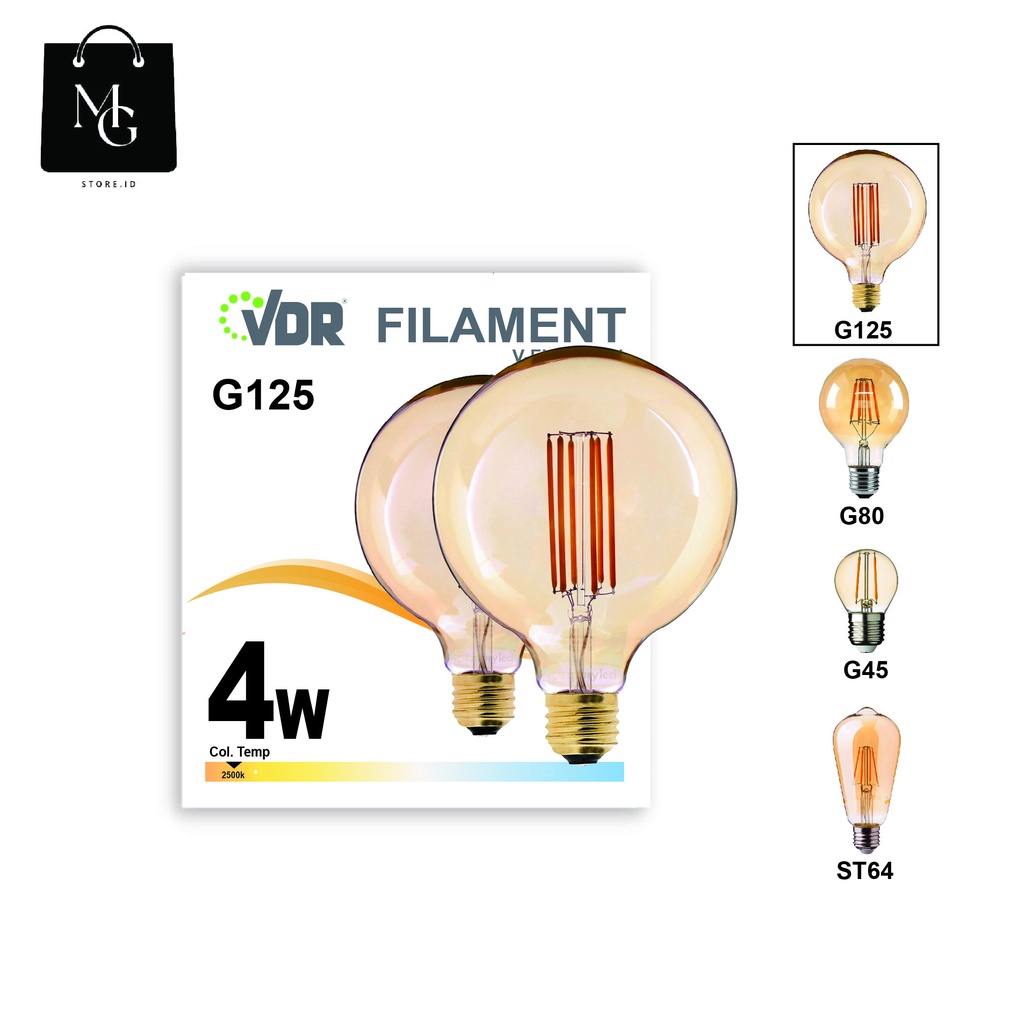 Lampu LED Filament VDR 4 Watt G125