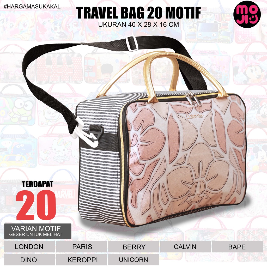 Tas mudik Tas Travel Bag Motif Anak dan Dewasa  - Tas Selempang Pakaian Serbaguna - Tas Mudik - Model Koper Besar - MOJI Hal 02