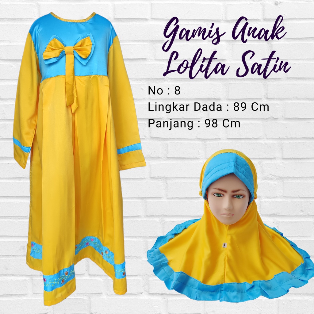 Maylafaisha - Gamis Anak Lolita Bordir Bahan Satin
