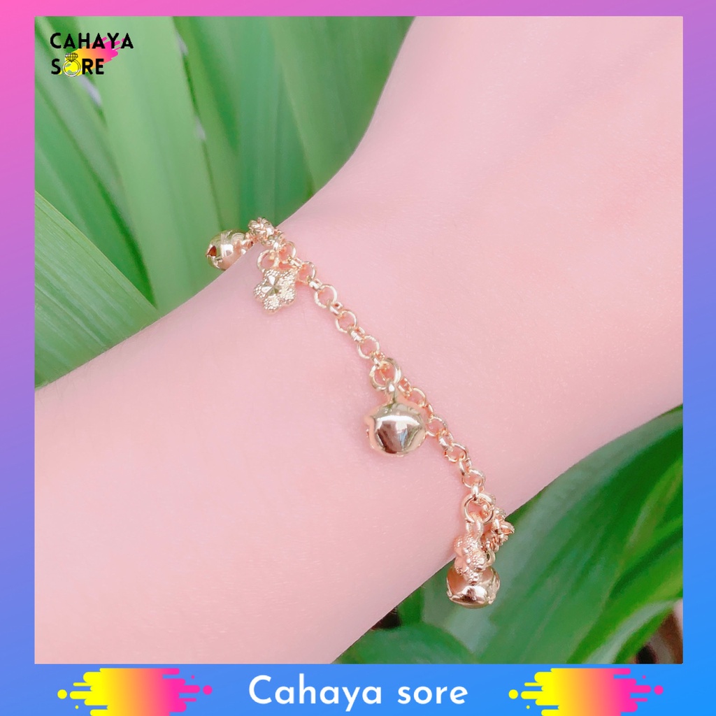 Gelang Xuping Gold Gelang Tangan Dewasa Rantai Kupu Kupu Emas G11