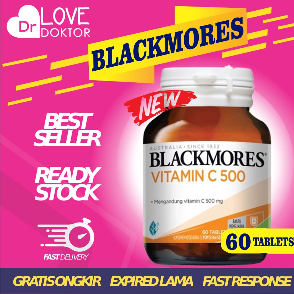 BLACKMORES VITAMIN C 500 MG VIT C 500MG ANTIOKSIDAN KEKEBALAN DAYA TAHAN TUBUH FLU PILEK 60 TABLET