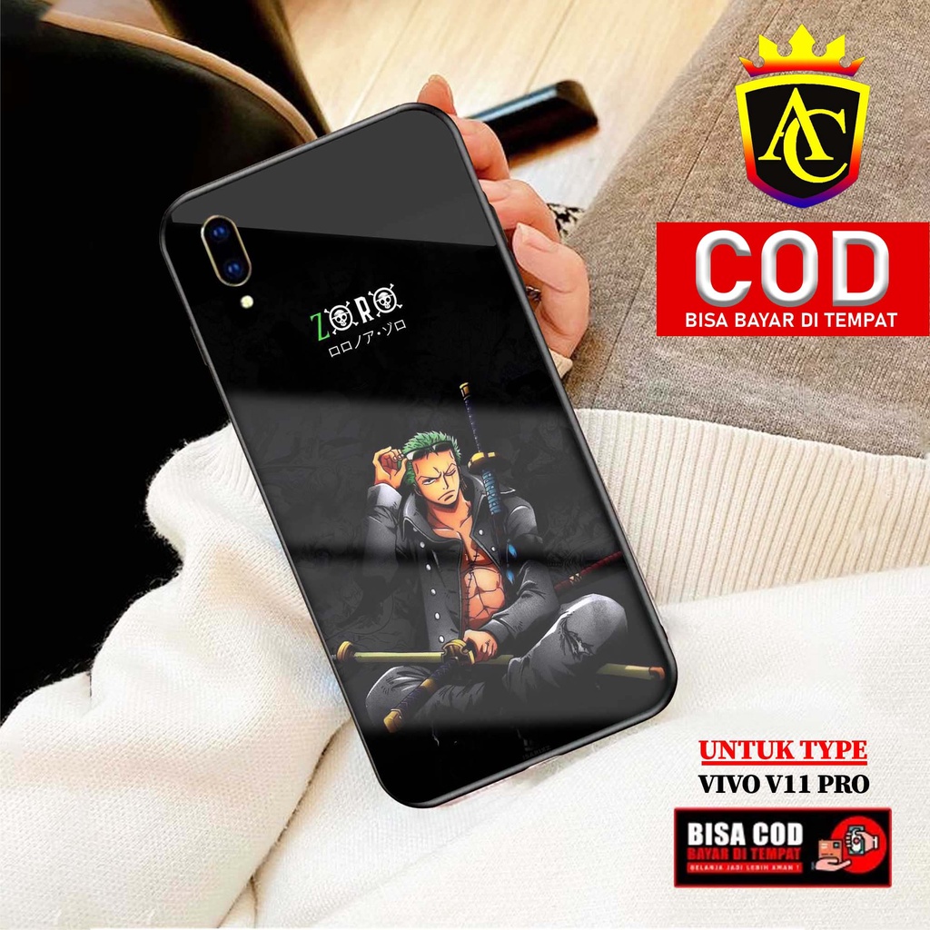 Case Vivo V11 Pro - Aneka Case - [ Wanpis ] Softcase Glass - Hardcase Glossy - Fashion Case hp Vivo 
