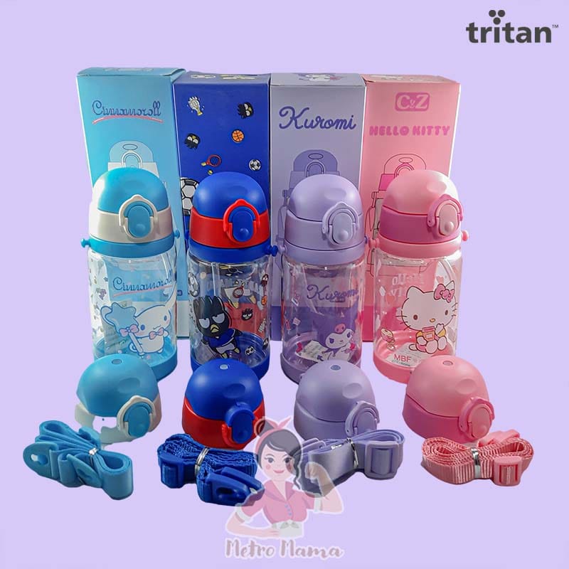 Botol Minum Anak Disney Original Dual Cap Bahan Tritan Premium BPA Free/ Kids Bottle 520 ml Elsa Frozen/Mickey/Ironman