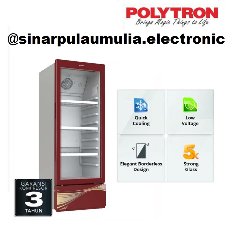 Polytron Showcase 180 Liter 180L - SCN 187 R / SCN187R / SCN 187R